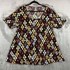 LuLaRoe Disney Collection T-Shirt Women's XL Red Micky Print The Perfect Tee